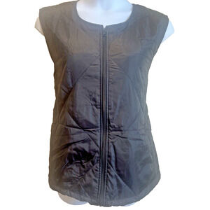 Lightweight Vest L / XL Quilted Puffer Black Pockets Socialite New
